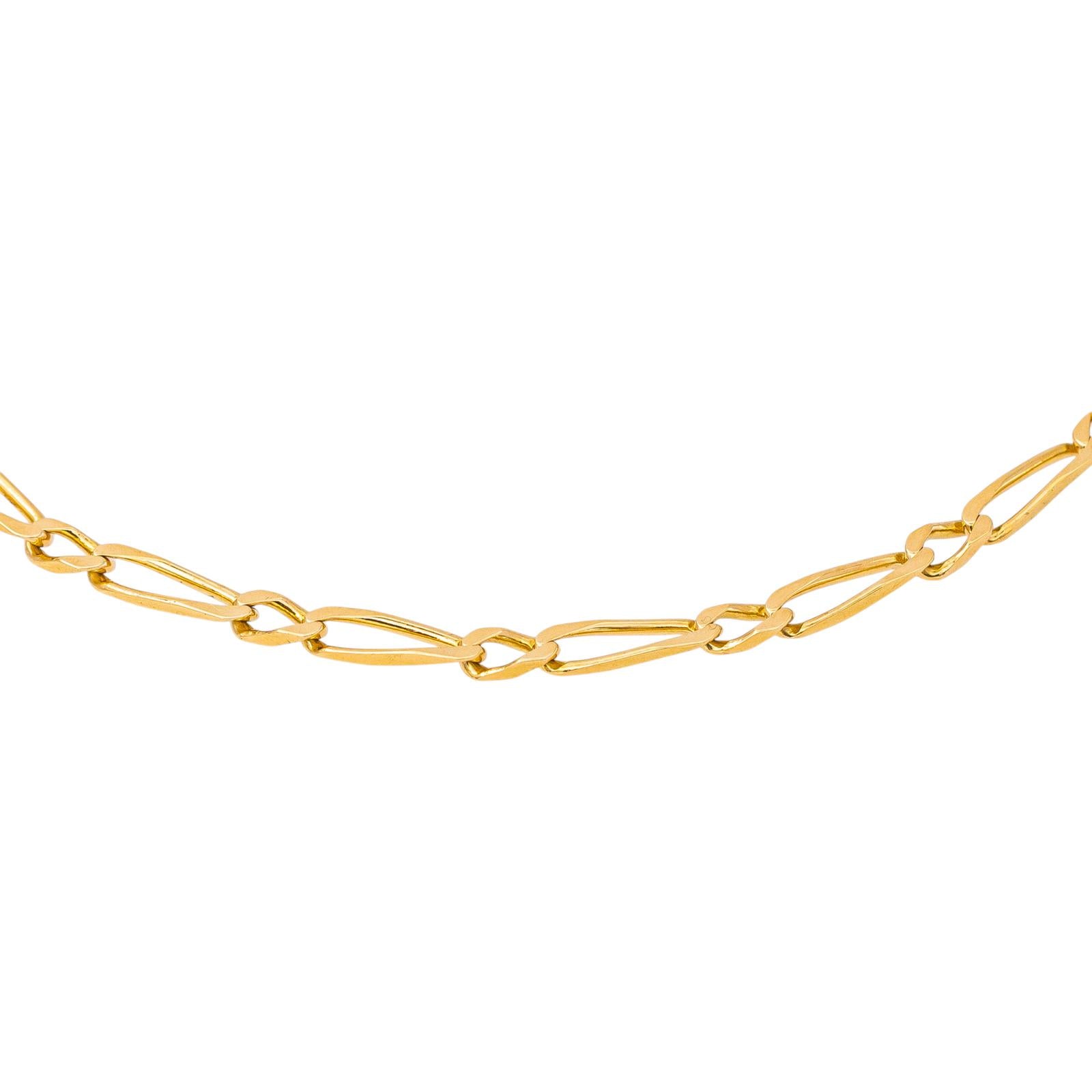 Yellow Gold Figaro Chain Bracelet