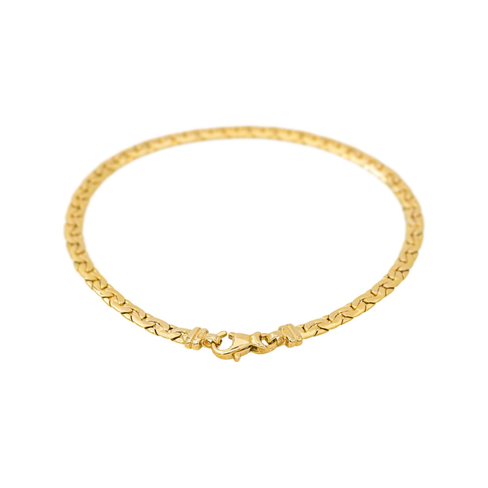 Bracelet Maille haricot Or jaune