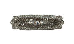 Broche Barrette en or blanc et diamants