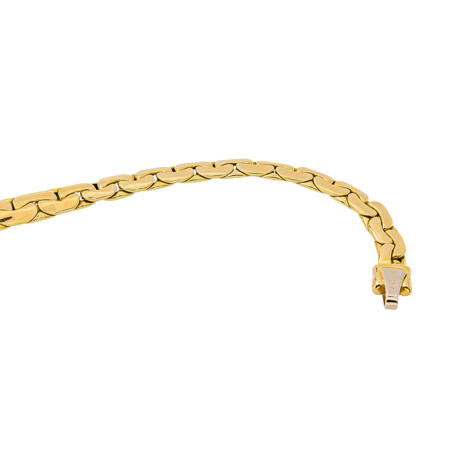 Yellow Gold Bean-Link Necklace