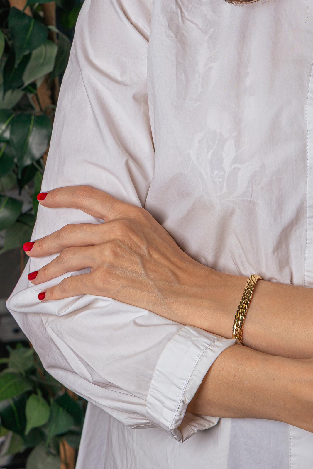 Yellow Gold English Link Bracelet