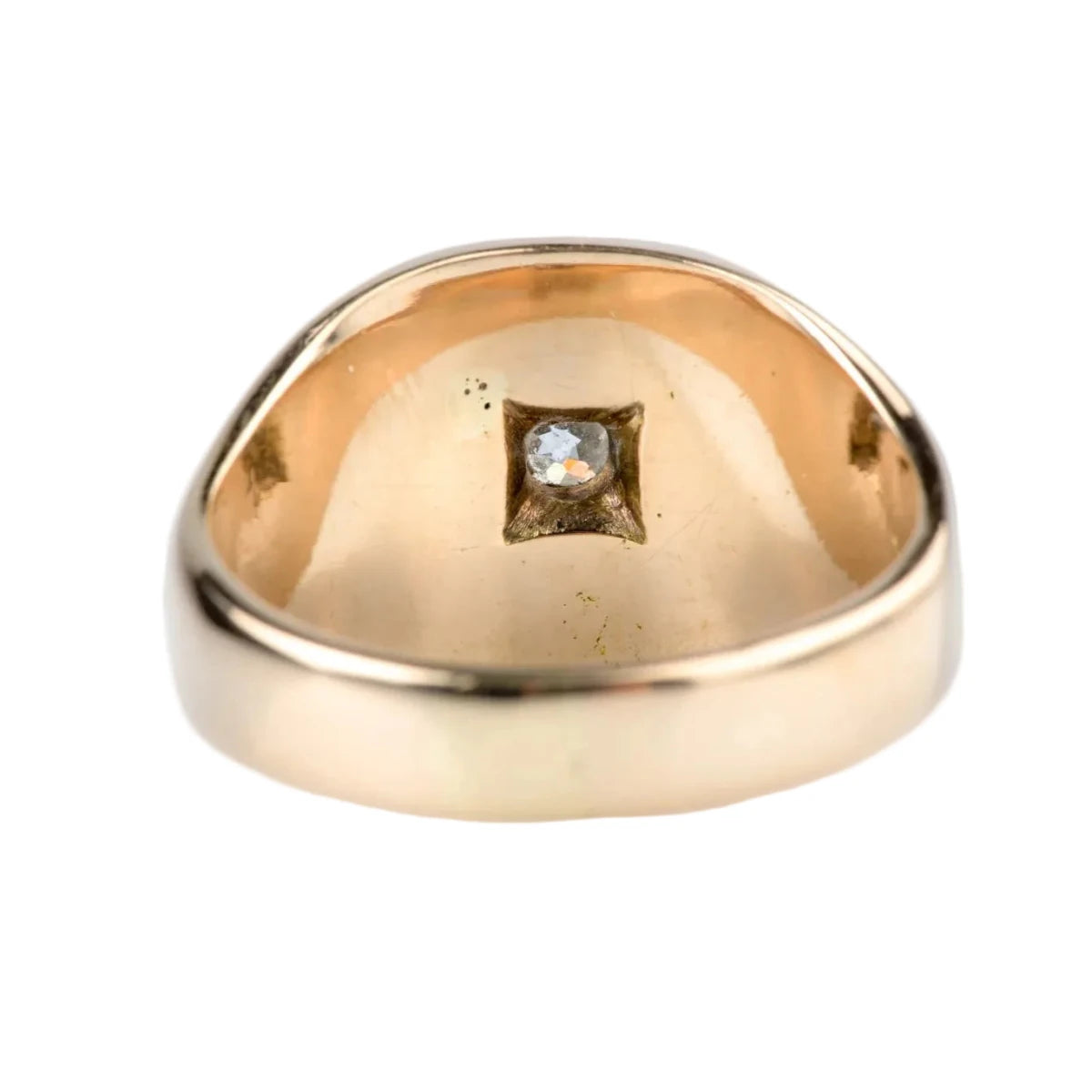 Belle Chevalière en or blanc, or jaune et diamant - Castafiore