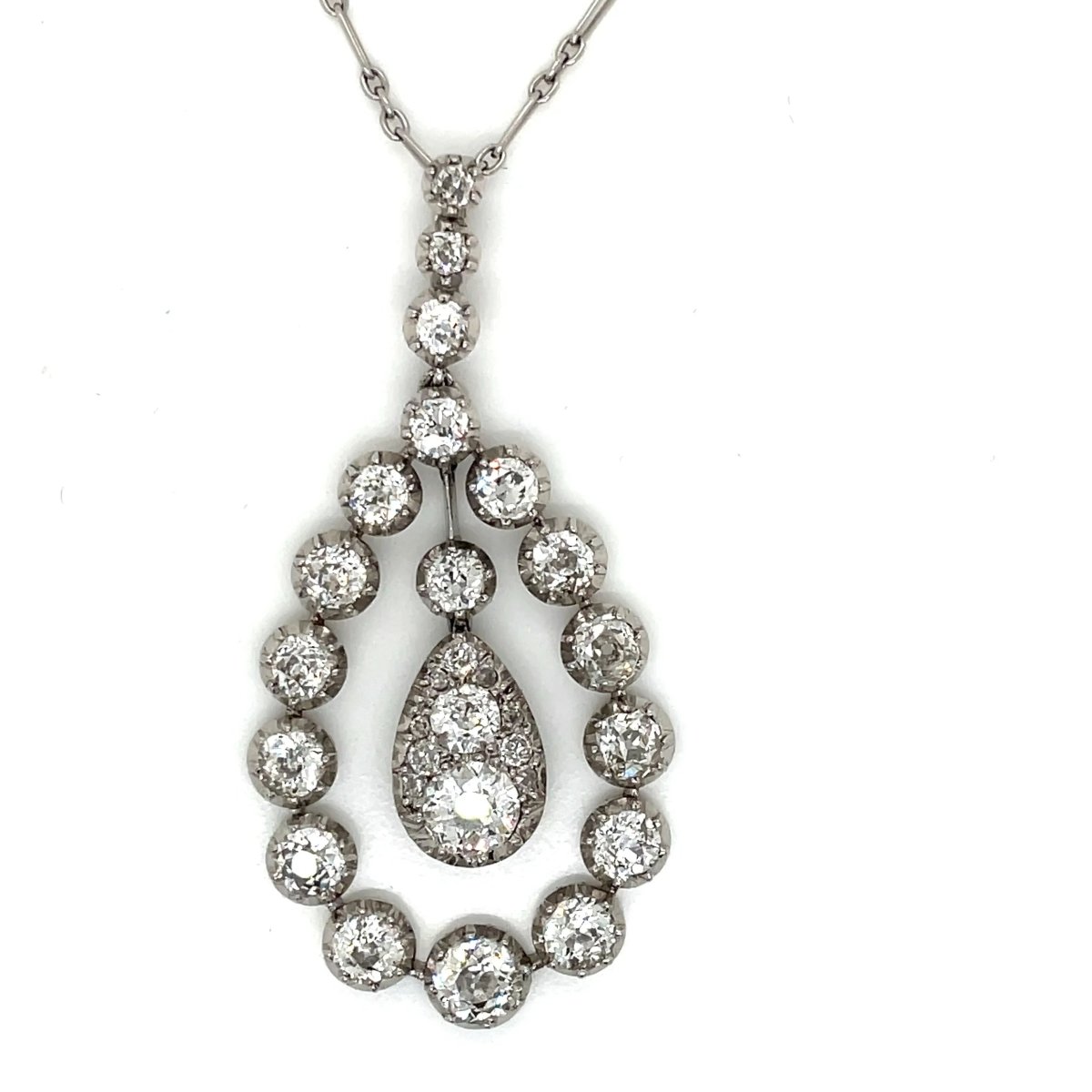 Belle Epoque Diamond Platinum Pendant - Castafiore