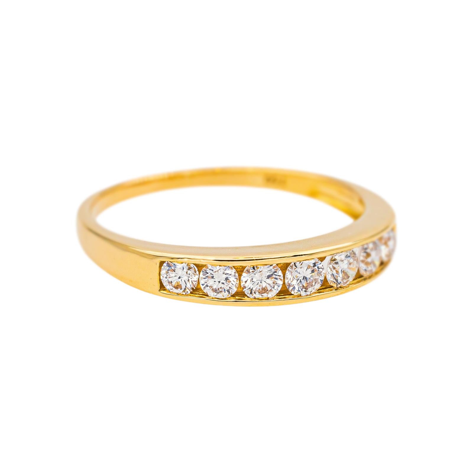 Yellow gold Diamond Half-Wedding Band