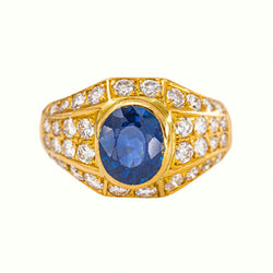 Yellow Gold Sapphire Ring
