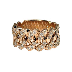 Rose Gold and Diamond Band Ring