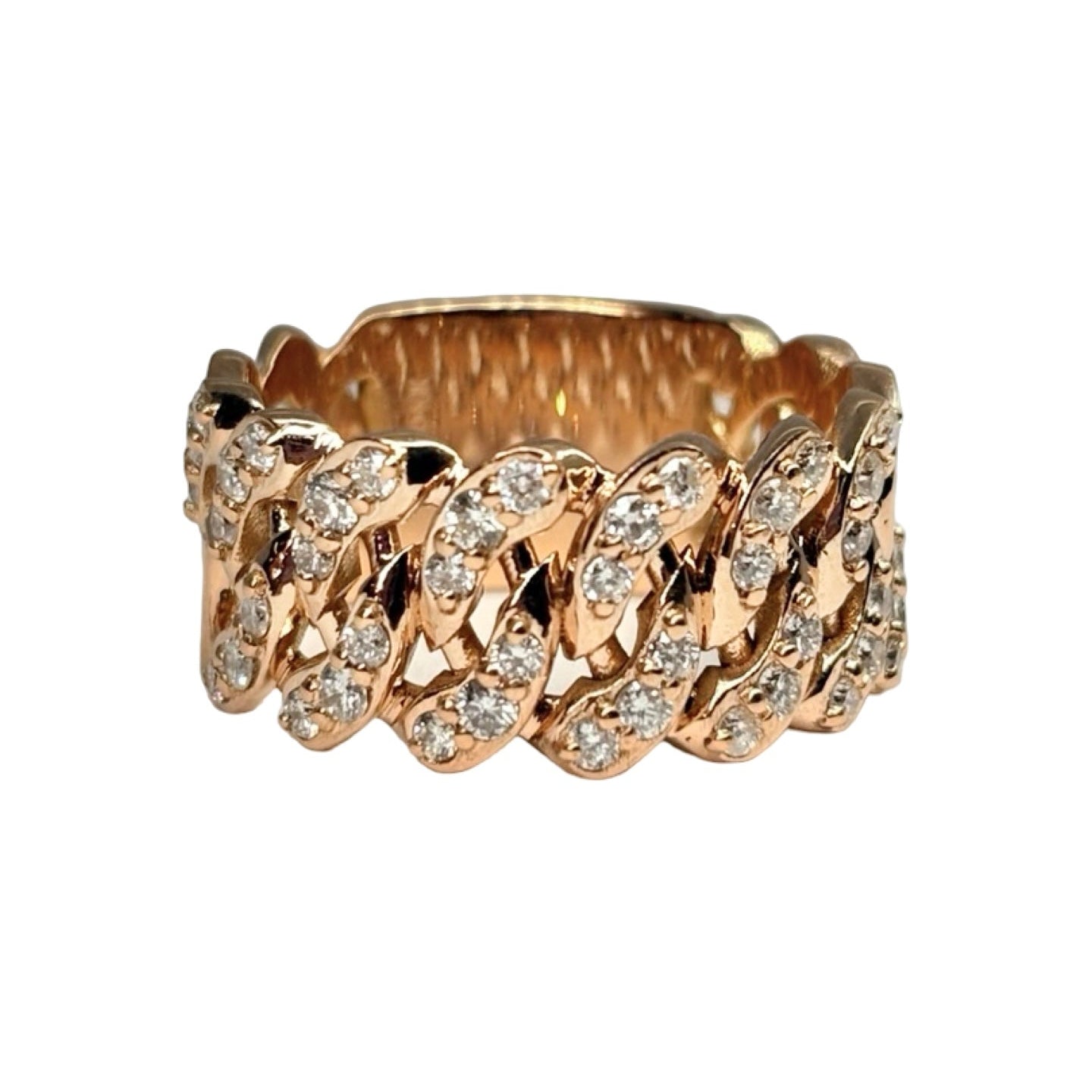 Rose Gold and Diamond Band Ring