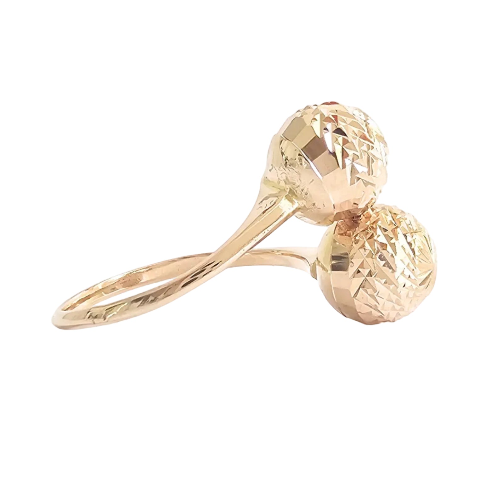 Bague Toi & Moi en or jaune et perles d'or