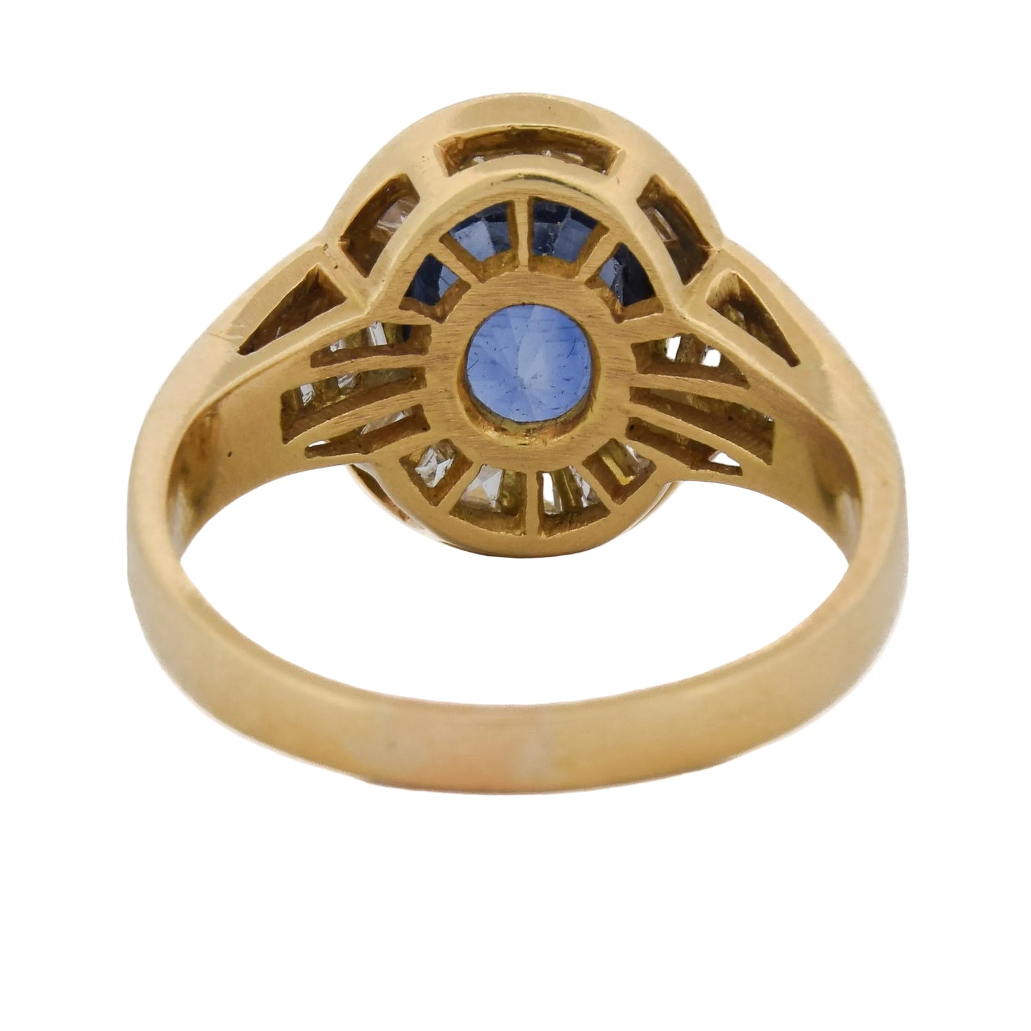 "Entourage" Ring in Yellow Gold, Sapphire, and Diamonds