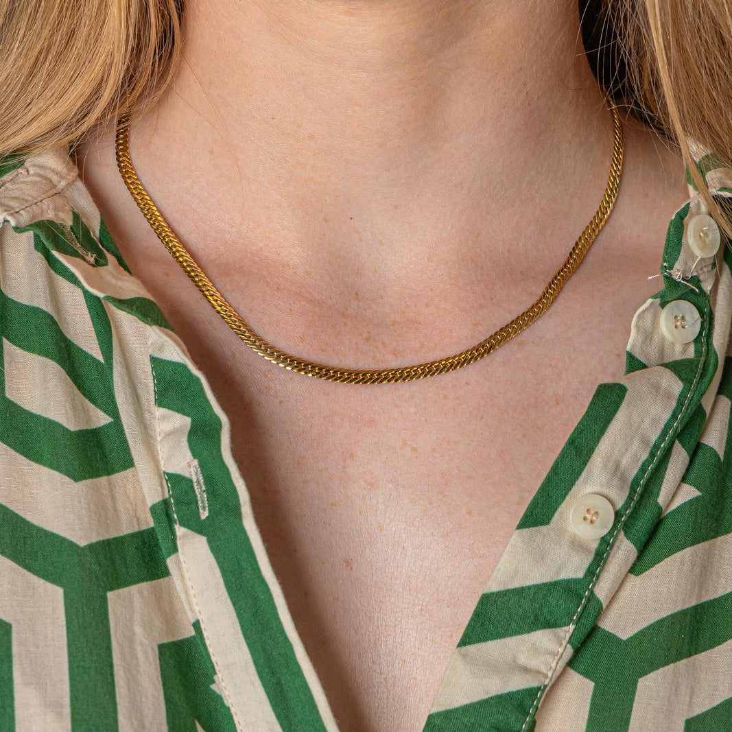 Yellow Gold English Link Necklace