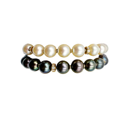 BOUCHERON Bracelet in Yellow gold, Pearls and Diamonds
