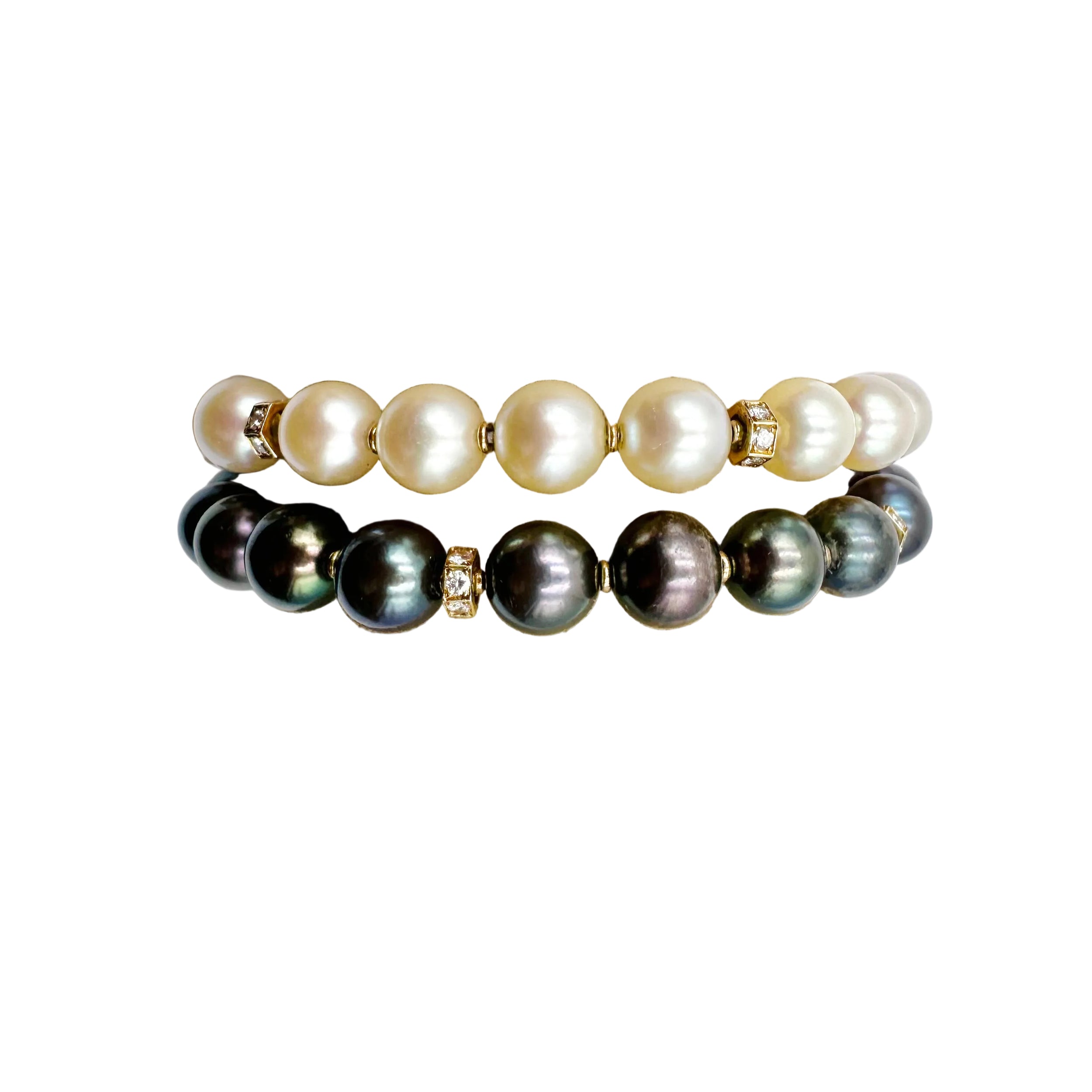 BOUCHERON Bracelet in Yellow gold, Pearls and Diamonds