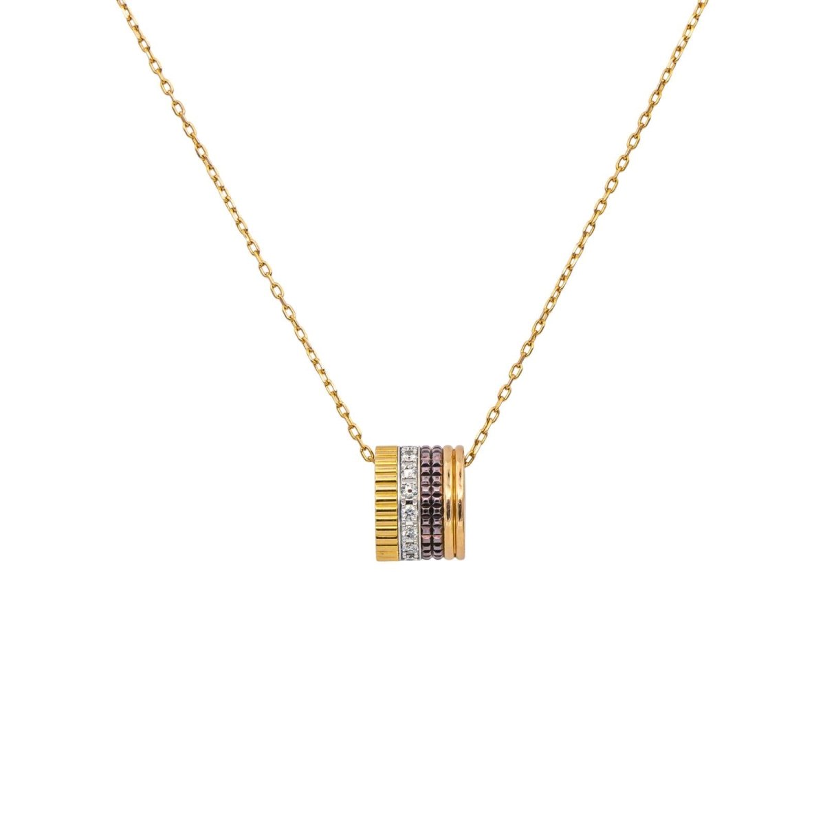 Boucheron Necklace Four yellow gold diamond