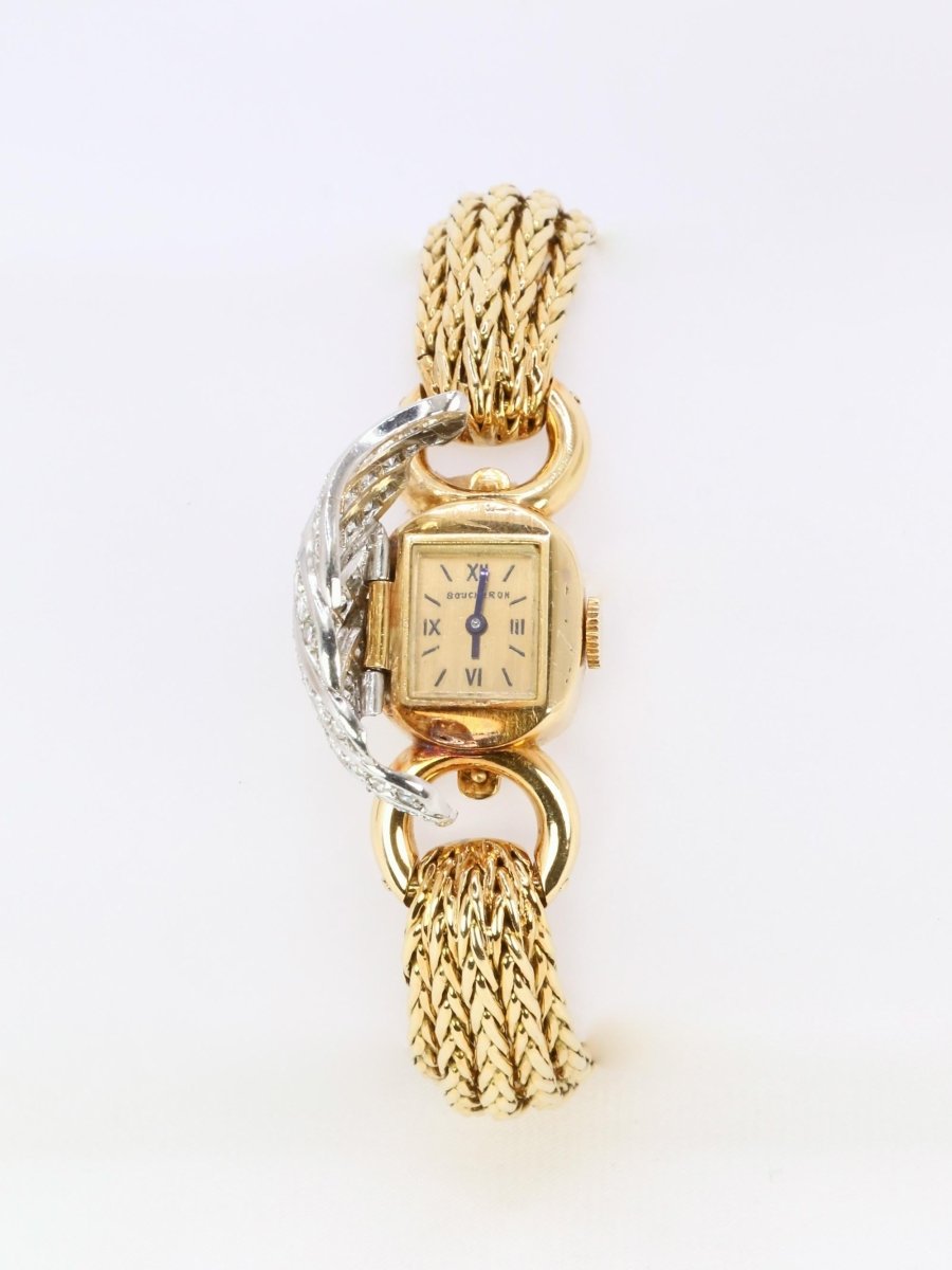 BOUCHERON Montre à secrets or jaune diamants - Castafiore