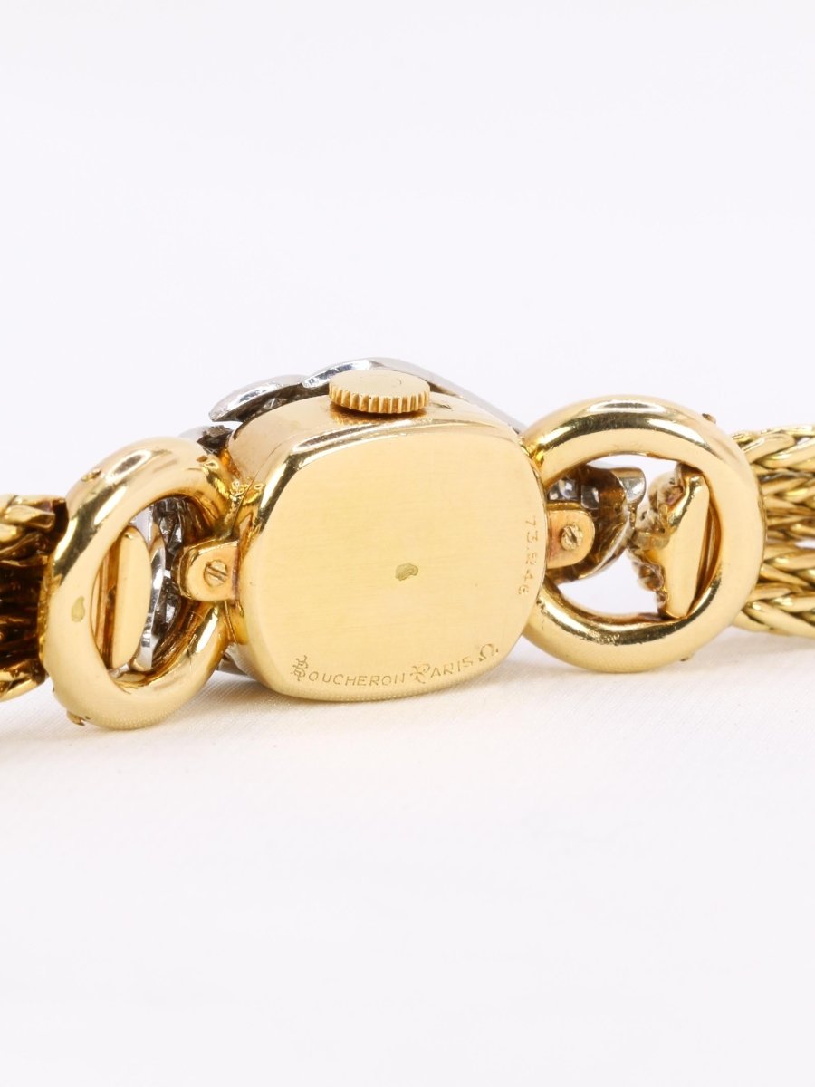 BOUCHERON Montre à secrets or jaune diamants - Castafiore