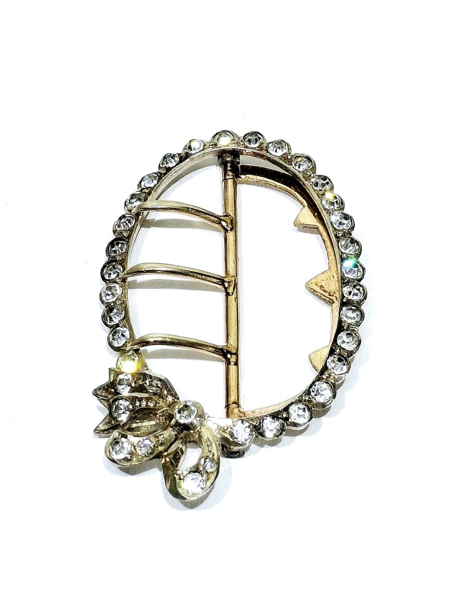 Boucle de Ceinture en Argent Vermeil et Strass - Castafiore