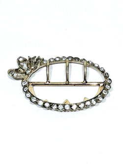 Boucle de Ceinture en argent, vermeil et strass - Castafiore