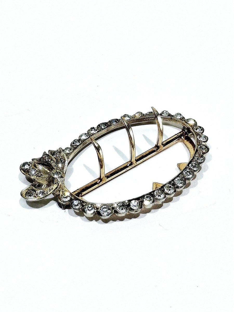 Boucle de Ceinture en Argent Vermeil et Strass - Castafiore