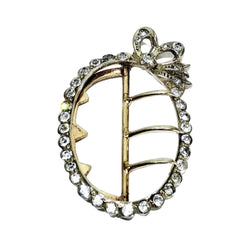 Boucle de Ceinture en argent, vermeil et strass - Castafiore