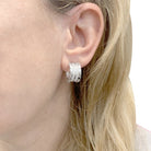 Boucle d'oreille Créoles Bulagri "B.Zero1" or blanc, diamants. - Castafiore