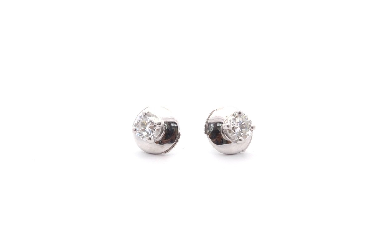 Boucle d'oreille Puces diamants en or - Castafiore