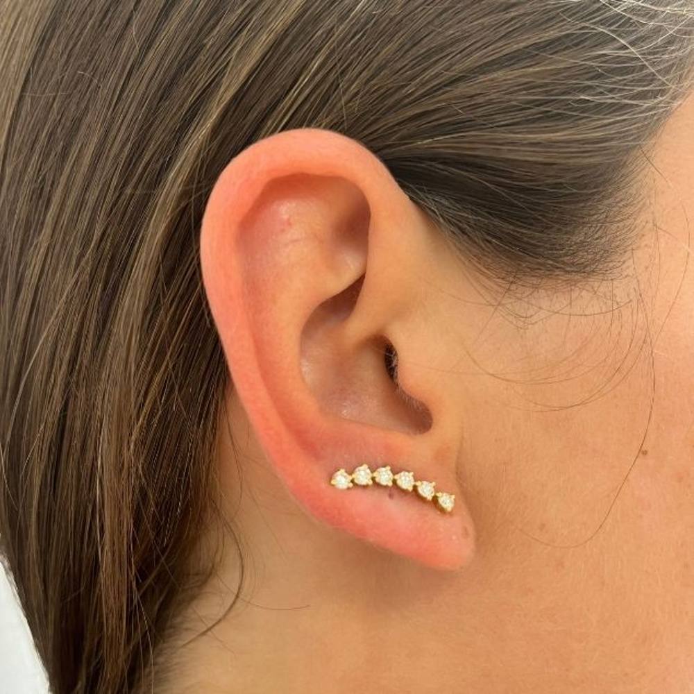 Boucle d'oreille TREPADOR en or et diamants - Castafiore
