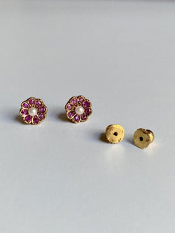 Boucle d'oreilles anciennes de travail Portugais en or jaune 19,2k - Castafiore