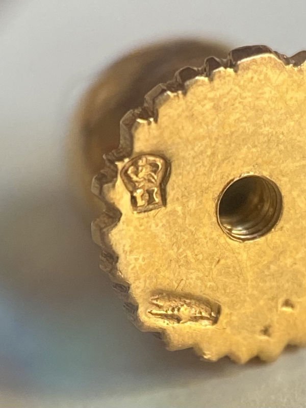 Boucle d'oreilles anciennes de travail Portugais en or jaune 19,2k - Castafiore