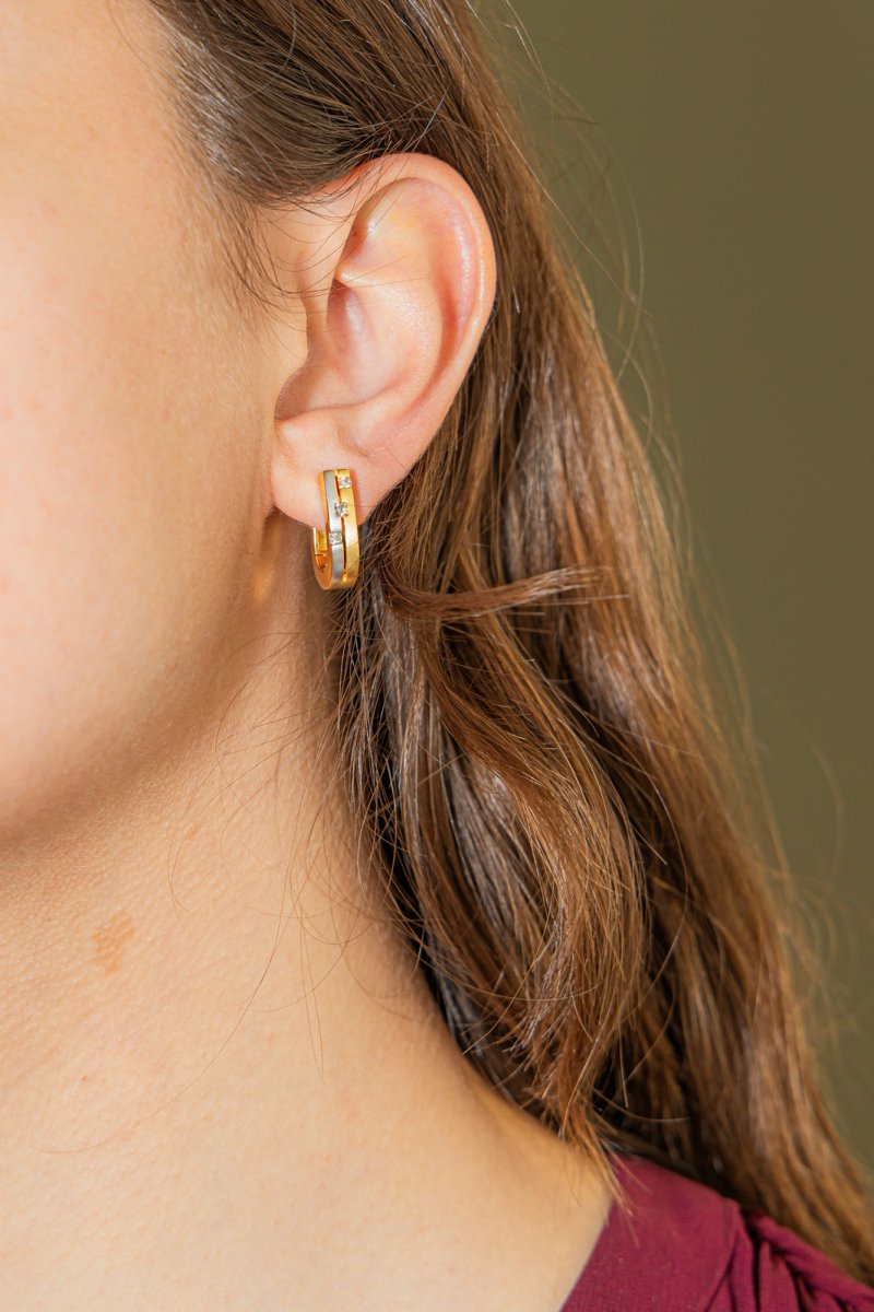 Boucle d'oreilles Or jaune Diamant - Castafiore