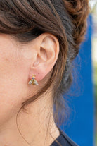 Boucles d'oreille Abeilles Or jaune Saphir - Castafiore