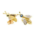 Boucles d'oreille Abeilles Or jaune Saphir - Castafiore