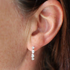 Boucles d'oreille Créoles en or blanc et diamant - Castafiore