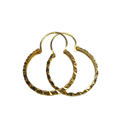 Boucles d'oreille Créoles en or jaune - Castafiore