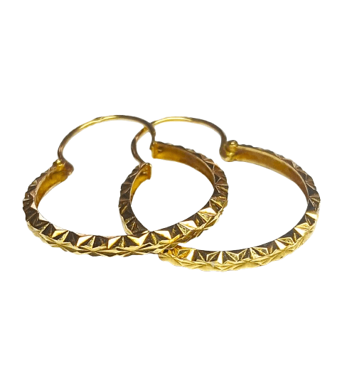 Boucles d'oreille Créoles en or jaune - Castafiore