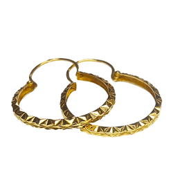 Boucles d'oreille Créoles en or jaune - Castafiore