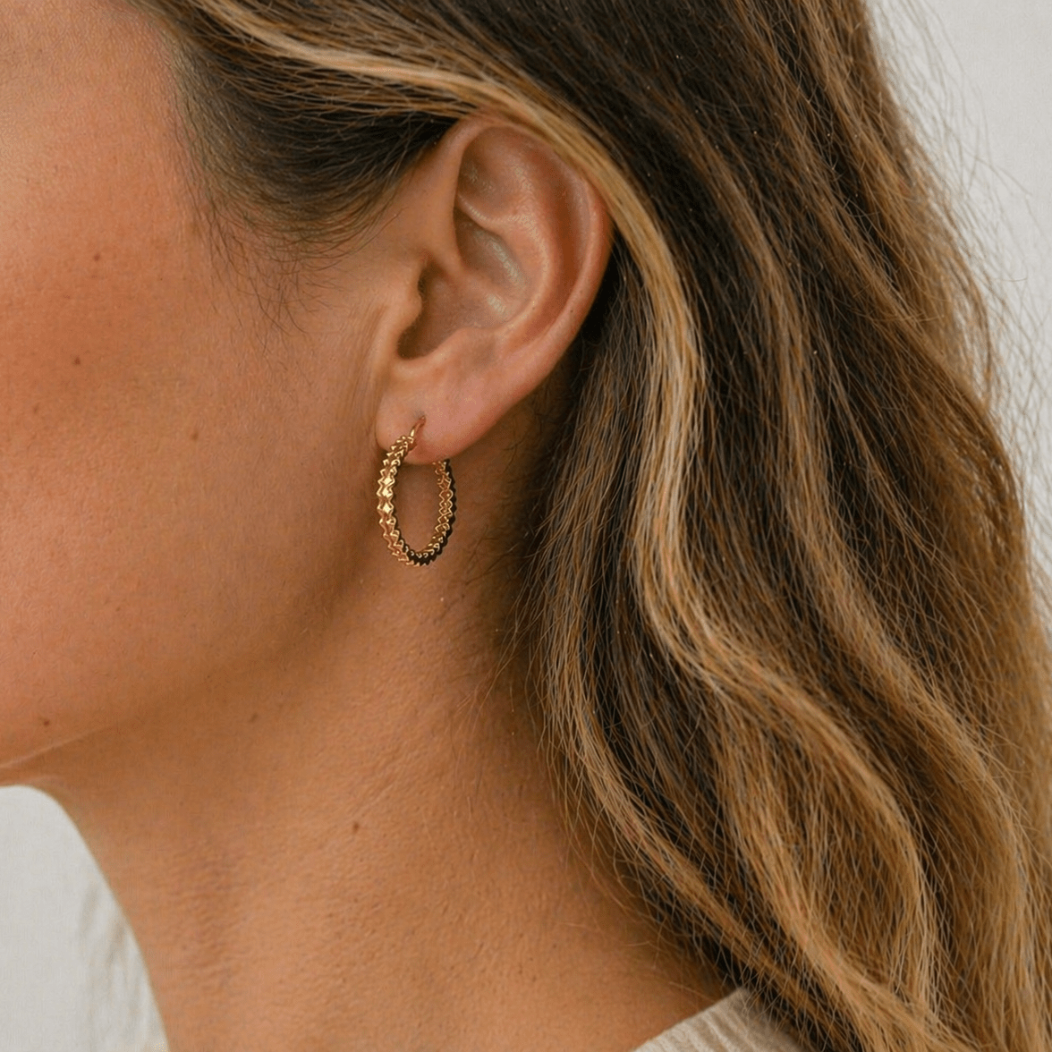 Boucles d'oreille Créoles en or jaune - Castafiore