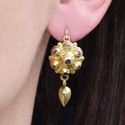 Boucles d'oreille ibériques diamants en or - Castafiore