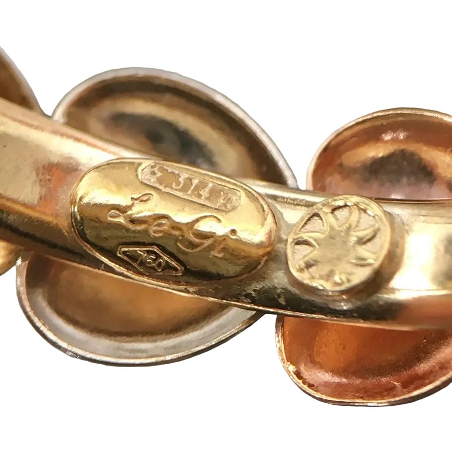 Boucles d'oreille Puces LE-GI en or blanc, or jaune et or rose - Castafiore