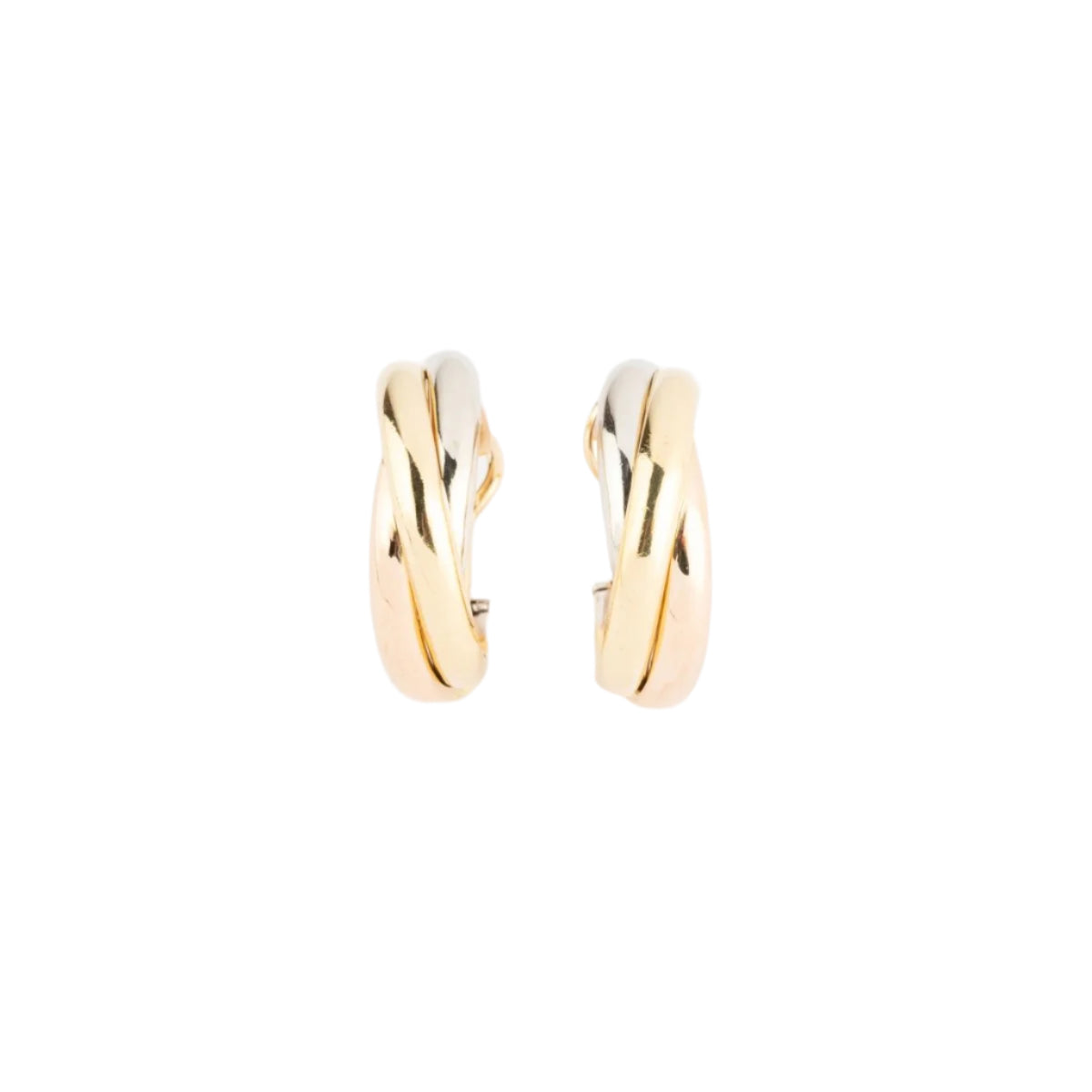 Boucles d'oreilles 3 ors de la Maison Cartier modèles Trinity - Castafiore