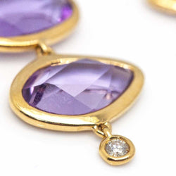 Boucles d'oreilles AMATIS en or rose et diamants - Castafiore