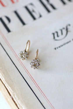 Boucles d'oreilles anciennes diamants 1,00 Ct - Castafiore