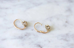 Boucles d'oreilles anciennes diamants 1,00 Ct - Castafiore