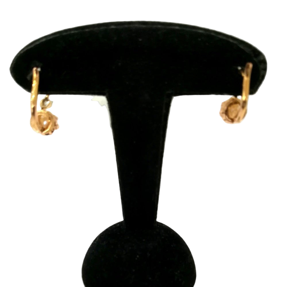 Boucles d'oreilles ANCIENNES Dormeuses en or jaune - Castafiore