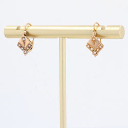 Boucles d'oreilles ANCIENNES Dormeuses en or rose perles fines - Castafiore