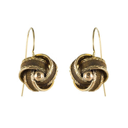 Boucles d'oreilles ANCIENNES Noeuds en or jaune - Castafiore