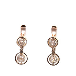 Boucles d'oreilles Art déco en or jaune et diamants - Castafiore