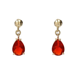 Boucles d'oreilles BAUME Pendantes en or jaune et opales de feu - Castafiore