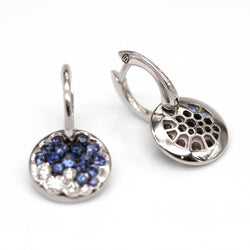 Boucles d'oreilles BLUE SKY en or blanc et diamants - Castafiore
