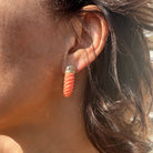 Boucles d'oreilles BOUCHERON or jaune, en corail et diamants - Castafiore