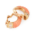 Boucles d'oreilles BOUCHERON or jaune, en corail et diamants - Castafiore